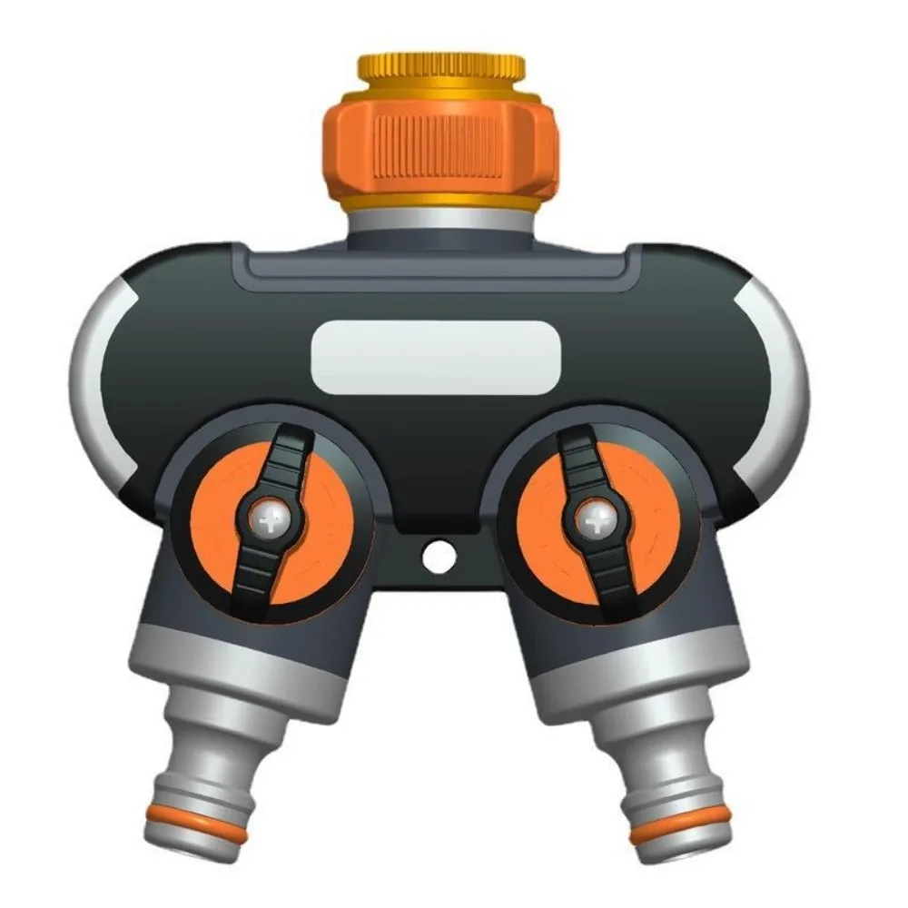 2-Way Garden Water Distributor with Flow Control & Locking Leak Proof Splitter for Irrigation