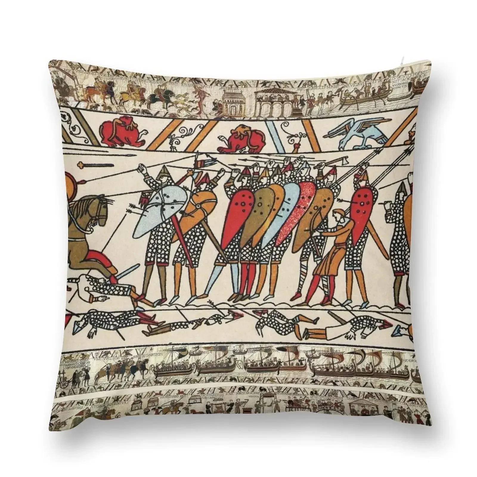 THE BAYEUX TAPESTRY ,BATTLE OF HASTINGS ,NORMAN KNIGHTS Throw Pillow Cushion Cover Luxury pillow cover christmas pillow