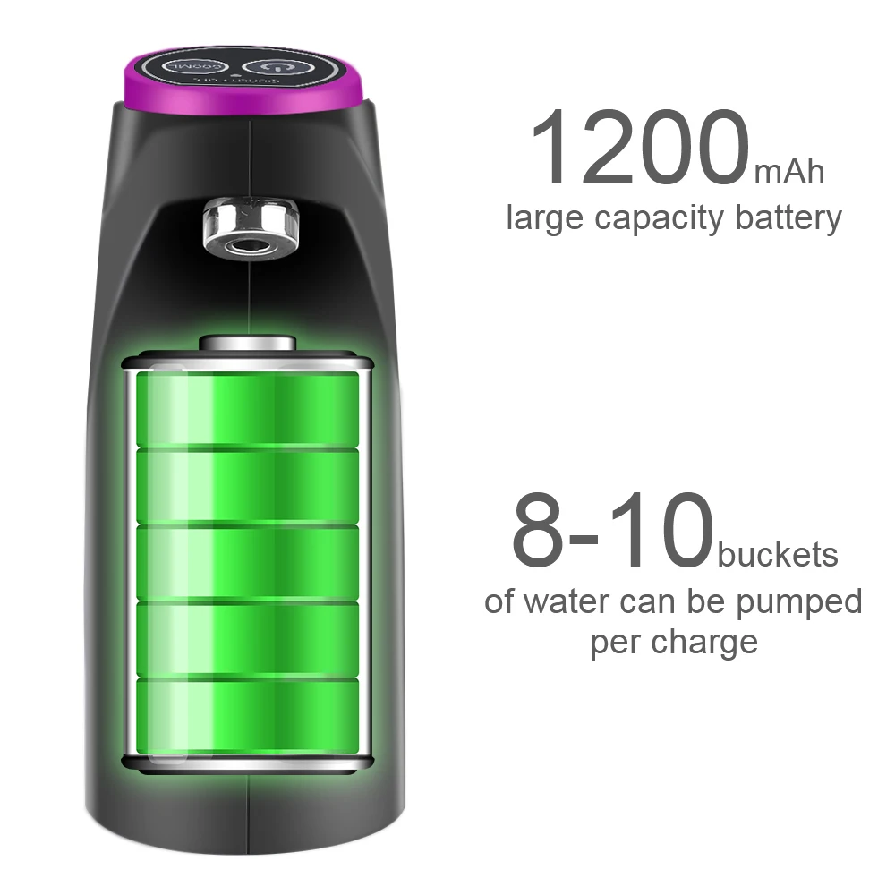 Electric Water Pump Gallon Bottle Drinking Switch Button Dispenser Touch Control USB Charging Automatic Water Dispenser