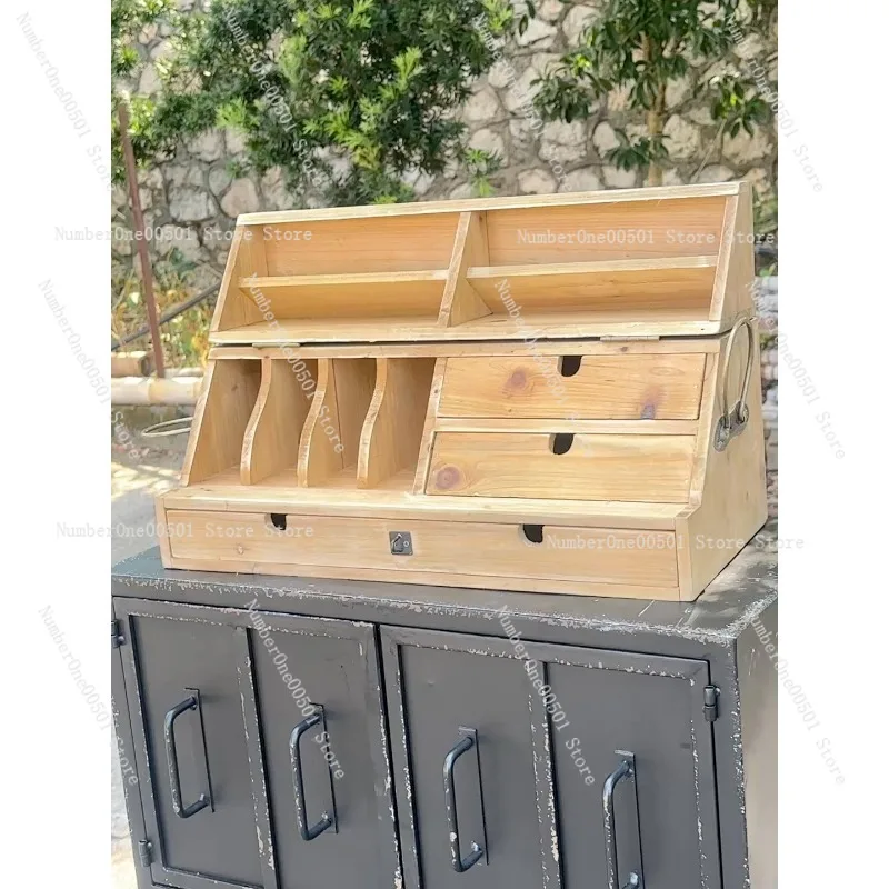 Wooden Jewelry Box Multi Layer Transformer Treasure Chest For Gift Storage Vintage Style - view 4