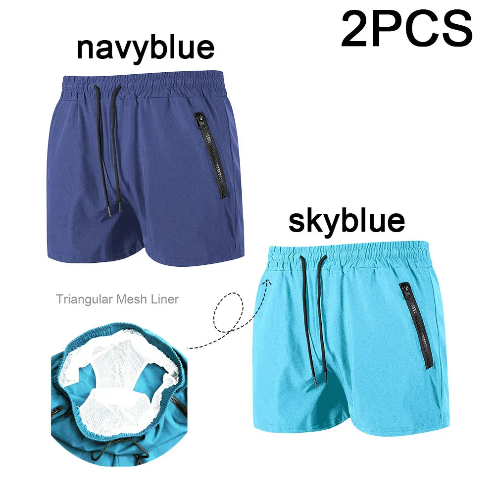 

2 шт. мужские плавки модные летние купальники мужские летние пляжные шорты шорты для плавания боксеры мужские купальники тренажерный зал спорт