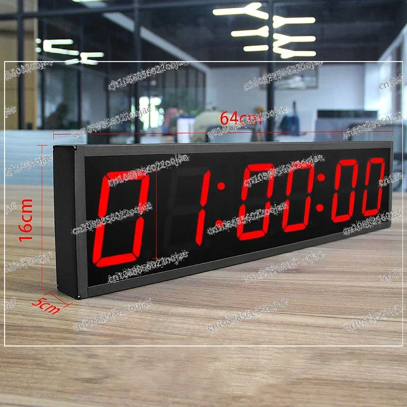 Digital LED Countdown Timer with Remote Control, Electronic Alarm Clock, 4 