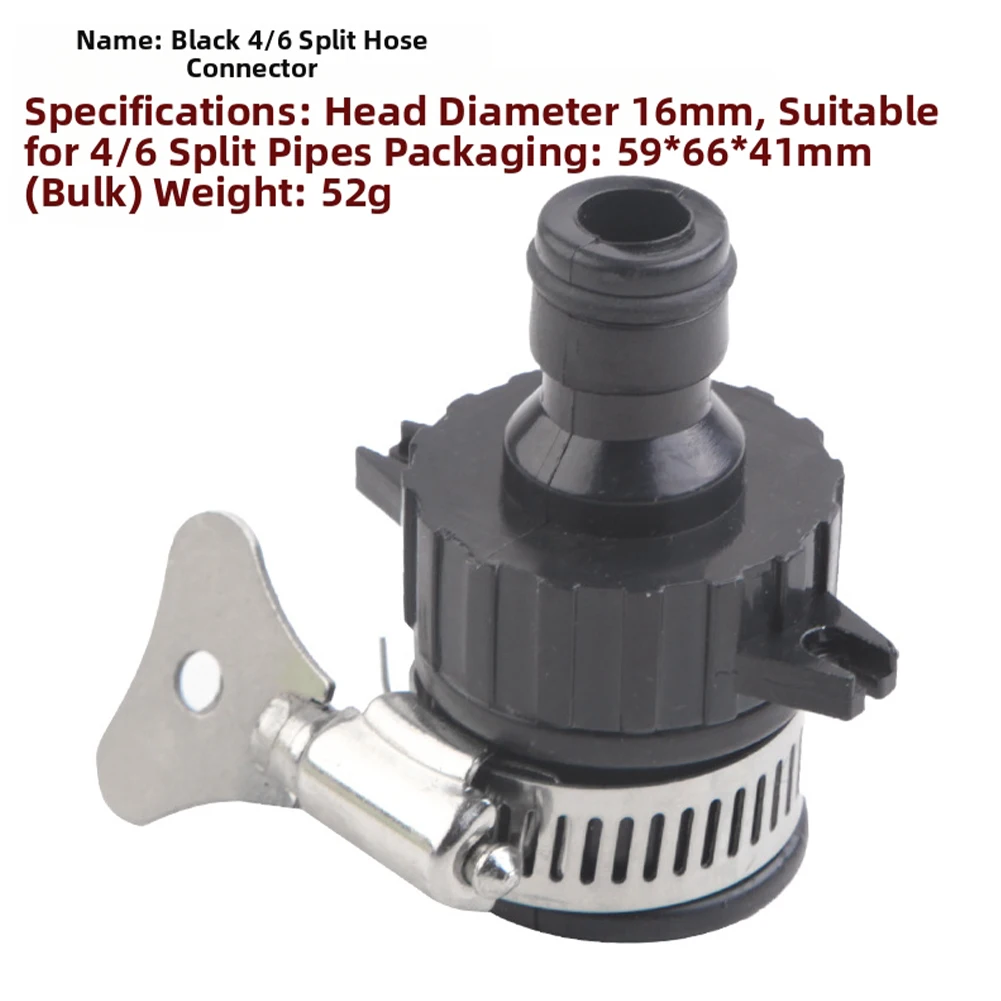 

Tap Adapter Plastic 60*33mm Multi-Purpose Quick Connect Hose Adapter Leak-Proof Secure Fit For Taps Home Improvement