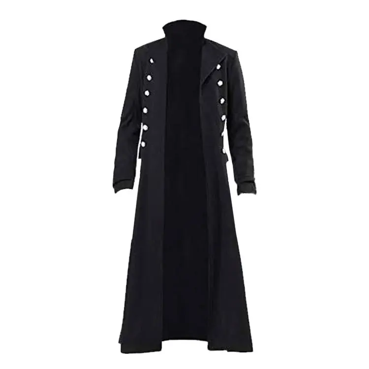 S-4XL Medieval Men Renaissance Gothic Duke Vampire Costumes Coat Large Double Breasted Retro Jackets Stage Anime Cosplay Clothes