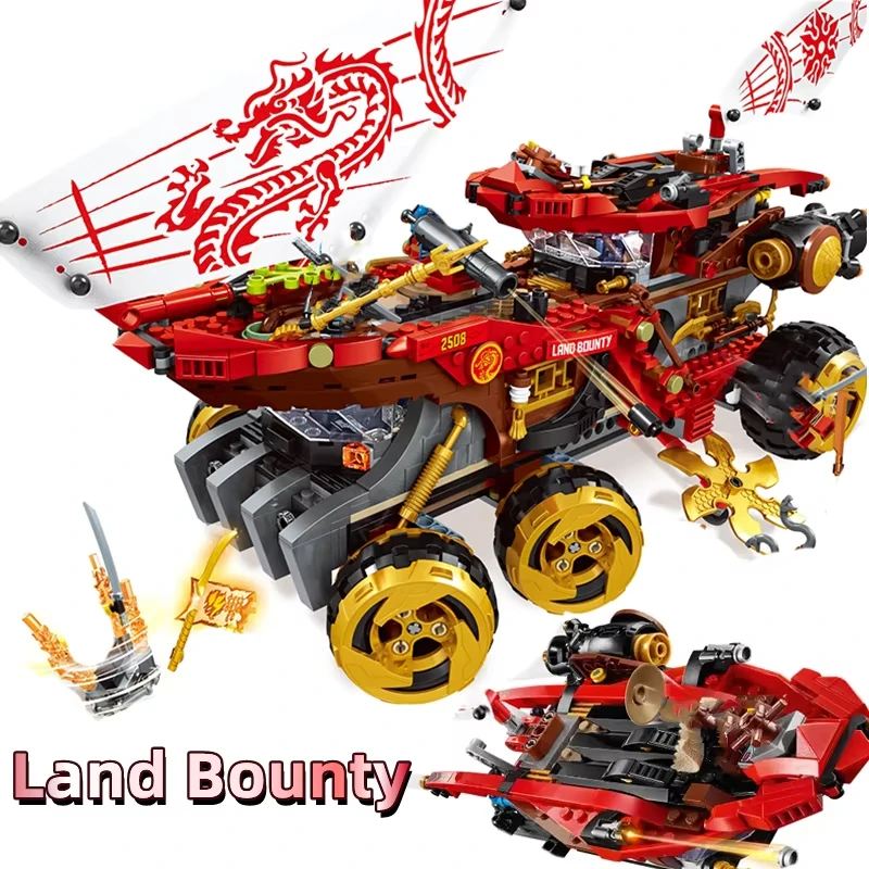 

Compatible MOC Sets Ninja Series Building Blocks Land Bounty Car Toys Assembling Gift