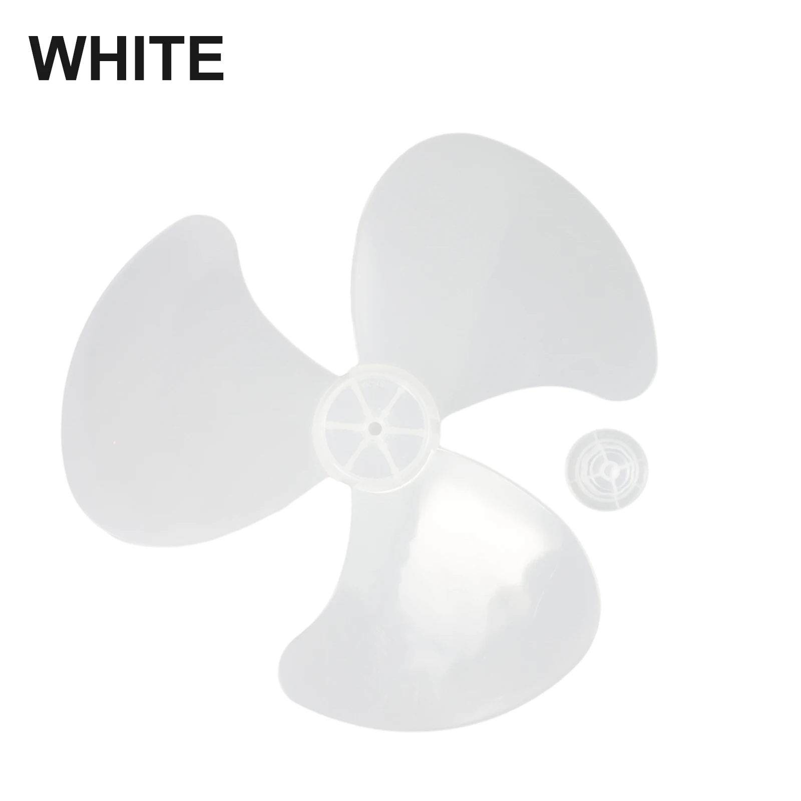 Fan Blade 16 Inches Plastic Fan Blade Trefoil Stand Desk Fan Accessories Transparent White Home Improvement Heatin Cooling