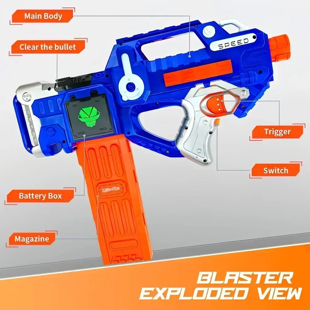 Nowy elektryczny pistolet snajperski do pocisków Nerf Pistolet zabawkowy EVA Dart Blaster Zabawka Karabin Pistolet Dzieci Prezent Airsoft Bullets