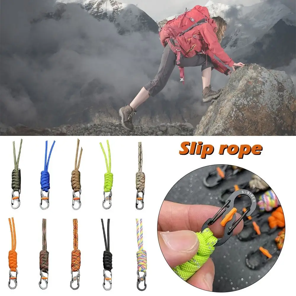 10 Styles High Strength Self-Defense Lanyard 8-Word Buckle Key Ring Paracord Keychain Parachute Cord