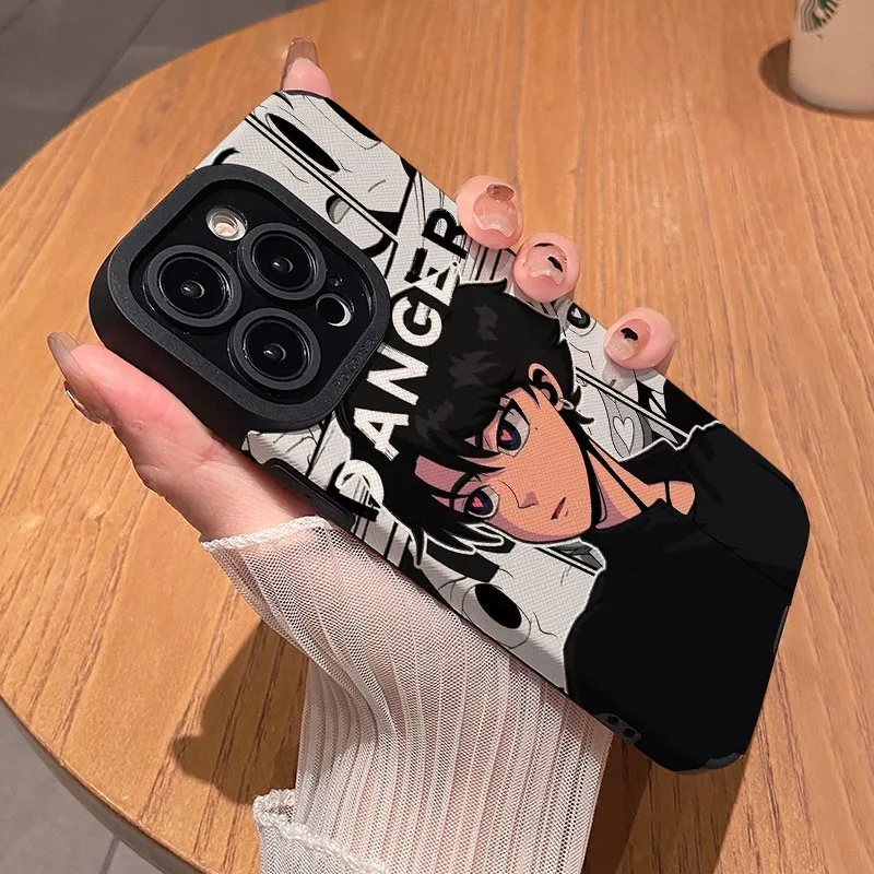 

Trendy Cool Manga Boy Phone Case for iPhone 16 16promax 15 15plus 14 13 12 11 Full Coverage Shockproof Premium Cover