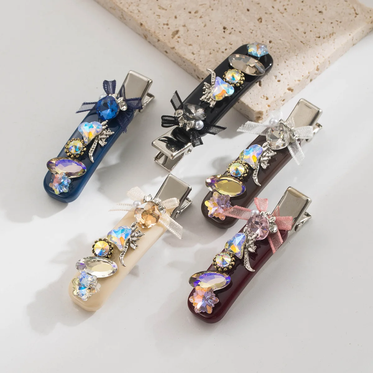 

New Irregular Shape Rhinestone Star Hair Clip Bangs One-word Hairpin Hair Accessory for Women