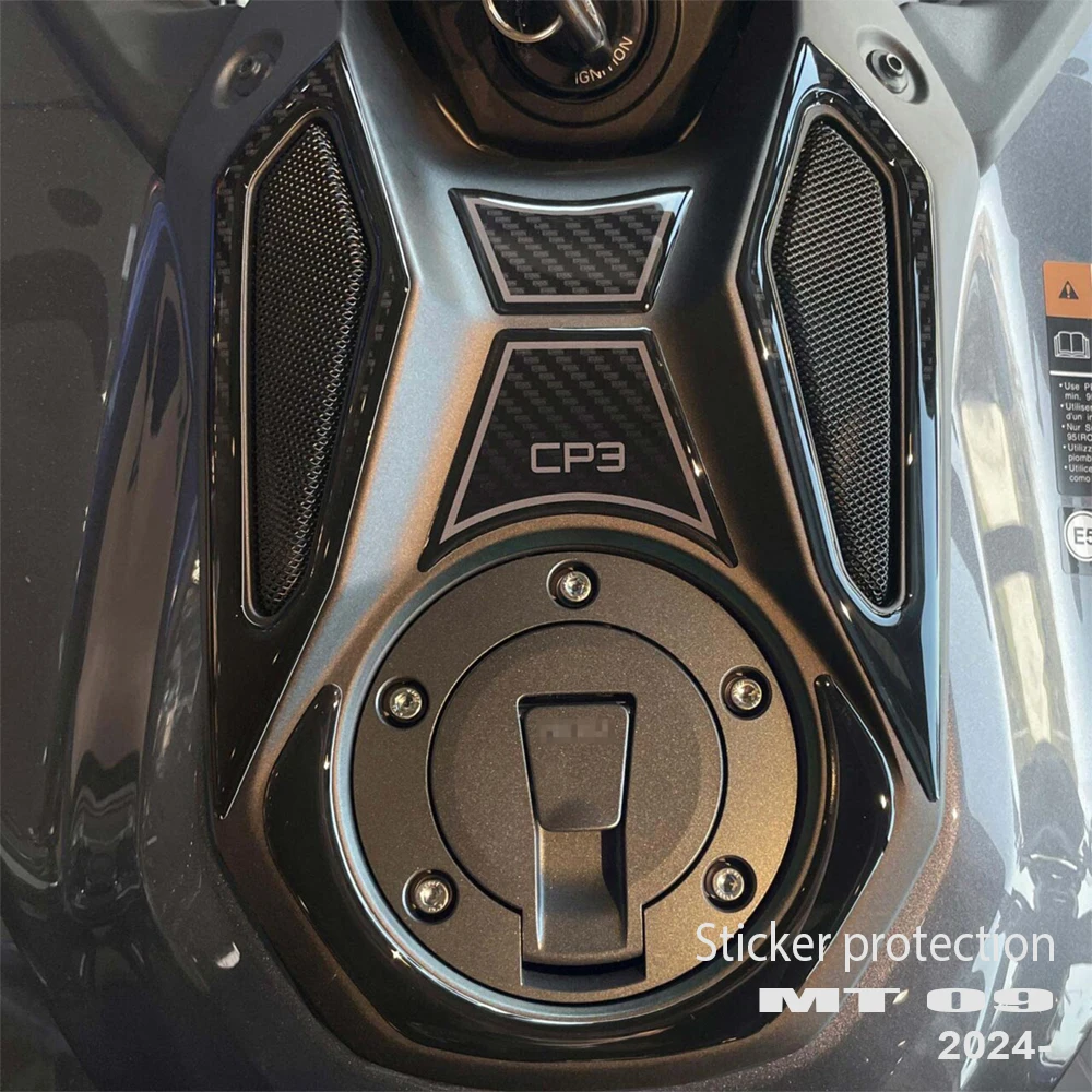 Motorcycle Accessories Ignition Area Protection Kit 3D Resin Stickers For MT-09 MT09 SP 2024 2025