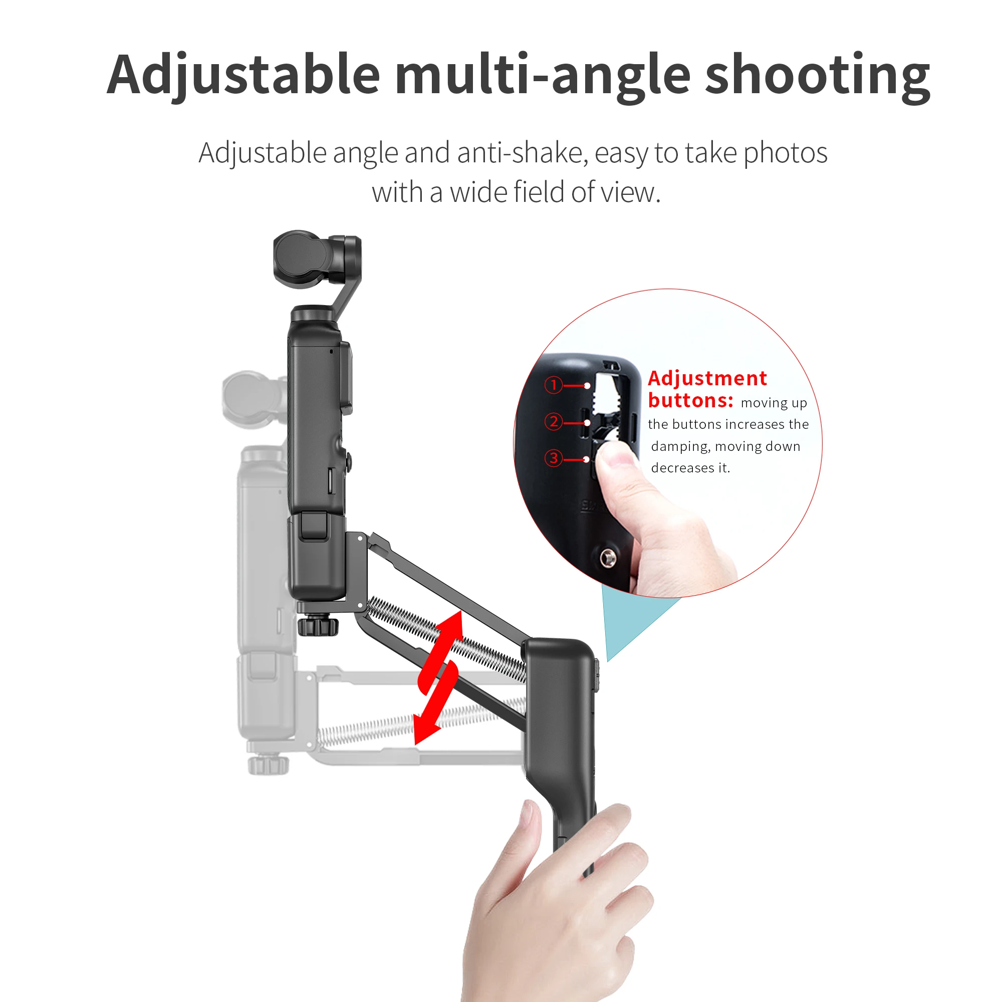 DJI Osmo Pocket 3-Support Anti-Secousse pour Caméra, Axe Z, Support d\'Invite, Stabilisateur, Accessoires