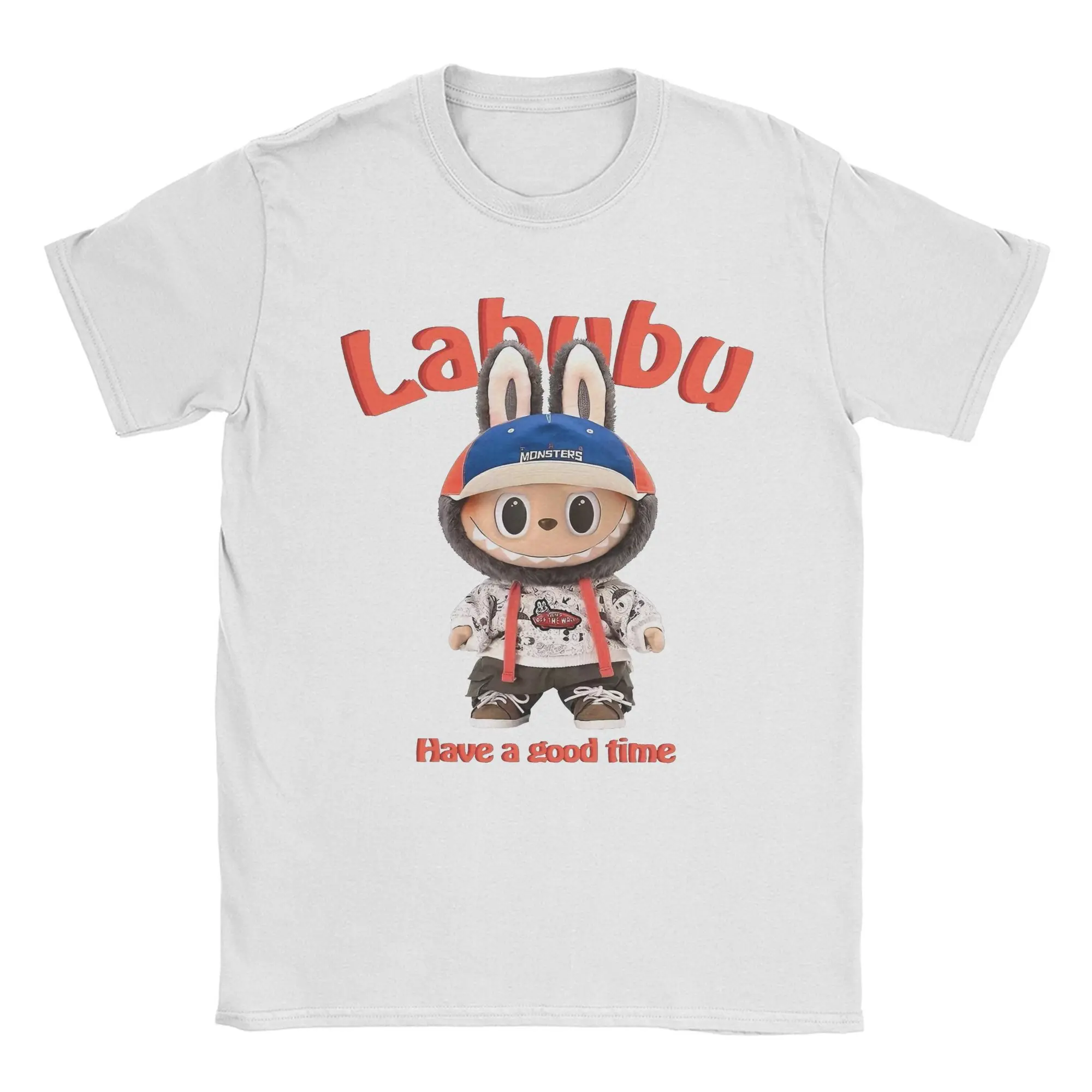 

LABUBU Meme винтажные футболки для мужчин и женщин, новинка, хлопковые футболки с круглым вырезом, футболка с короткими рукавами, идея подарка, одежда