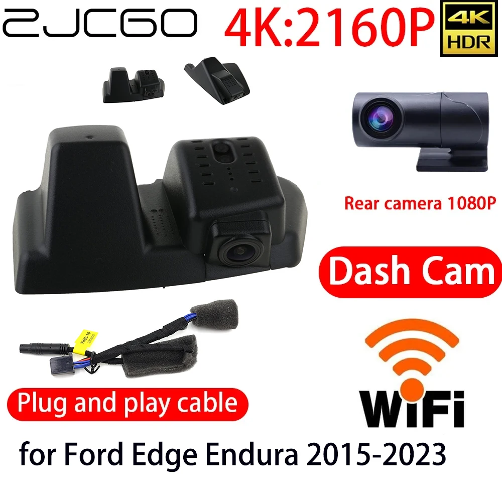 

ZJCGO 4K Car DVR Dash Cam Wifi Front Rear Camera 24h Monitor for Cadillac CT6 CT6-V 2016 2017 2018 2019 2020 2021 2022 2023