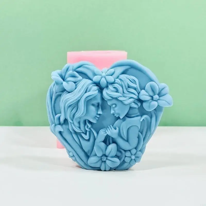 

R66A Silicone Mold Mother Day Gift Plasters Soap Mould DIY Craft