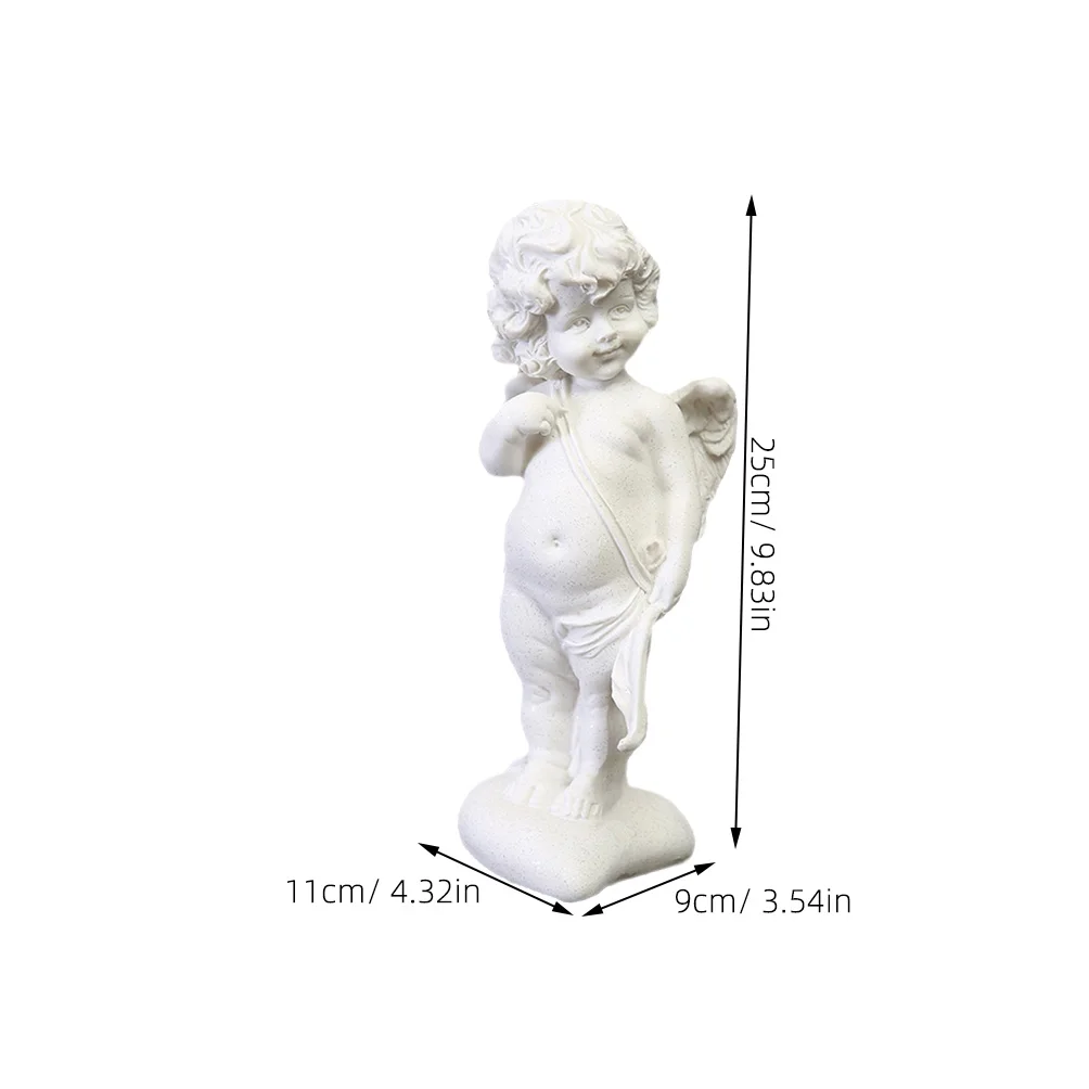 

1Pcs Sandstone Craft God of Love Statue Artistic Desktop Decoration Creative Cupid Ornament Home Office Gift Cupid Decoration
