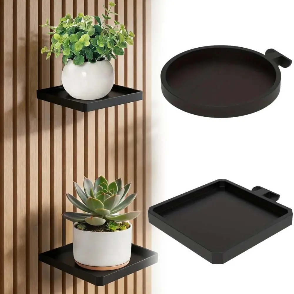 No Screws Sound Insulation Board Rack Wall-mounted No Drilling Installation Plant Container Holder Raised Edges Non-slip Base