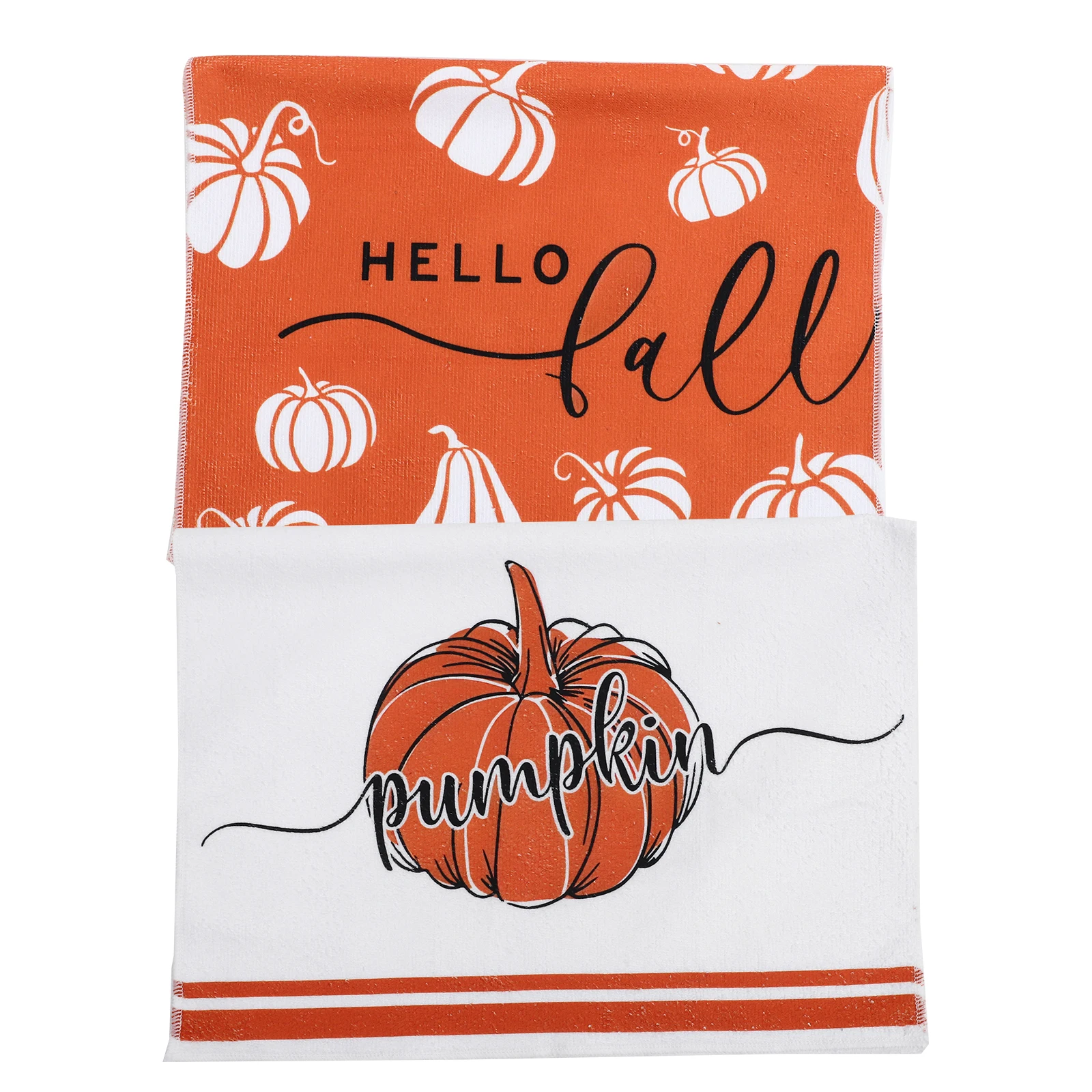 

2pcs Pumpkin Dish Cloths Ultra Absorbent Reusable Kitchen Towels Cleaning Rags For Home Cutlery Pans Microfiber Dishwashing