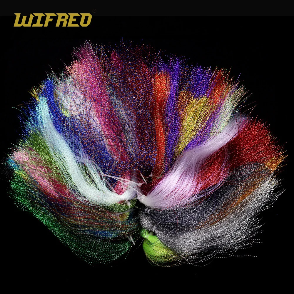 Wifreo 5packs Crystal Flash Tinsel Flashabou Holographic Tinsel Fly Tying Material for Jig  Assist Hook Lure Streamer Making