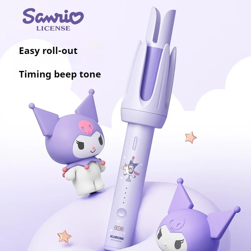 New Sanrio Hellokitty Kuromi Automatic Curling Iron Non-Damaging Hair Double Groove Anti-Scalding Large Waves Artifact Gifts