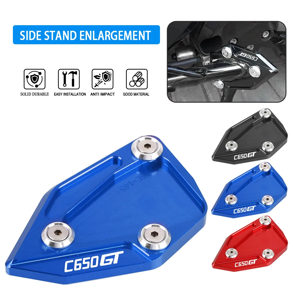

Motorcycle Kickstand Extension Support Plate Foot Side Stand Enlarger Pad Accessory For BMW C600 SPORT C650GT C 650 GT 2012-2023
