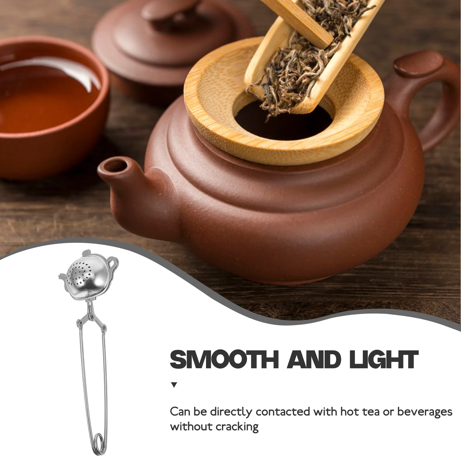 

Teapot Shaped Clip Stainless Steel Infuser Household Strainer Professional Tea Supply Accessory Leaf Small Gifts Kitchen Tea