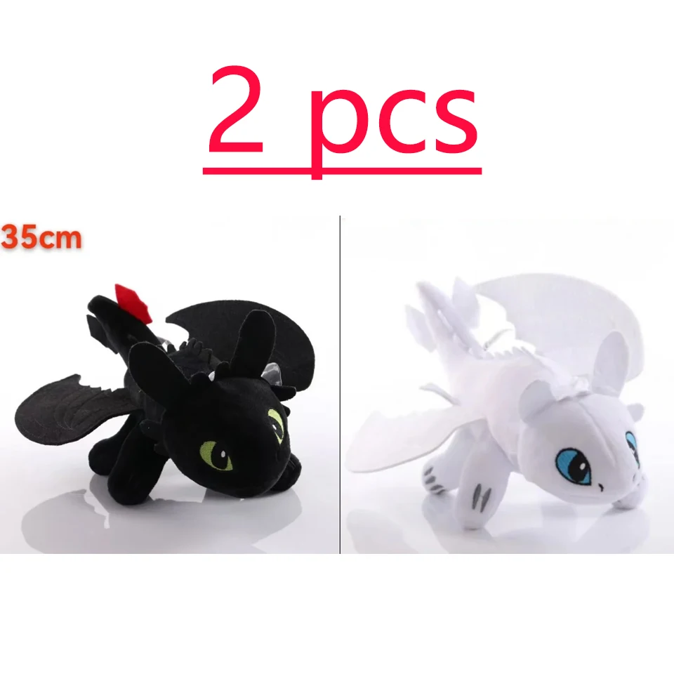 HOT 35cm Plushie Dragon Toys Kawaii White Black Dinosaurs Animal Stuffed Plush Toys Home Decor Boys Girls Birthday Xmas Gifts@@