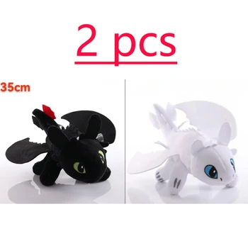 35cm Plushie Dragon Toys Kawaii White Black Dinosaurs Animal Stuffed Plush Toys Home…