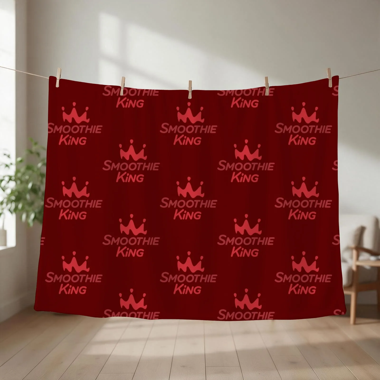 Smoothie King Cafe Throw Blanket Comforter Sleeping Bag Plush Travel Blankets