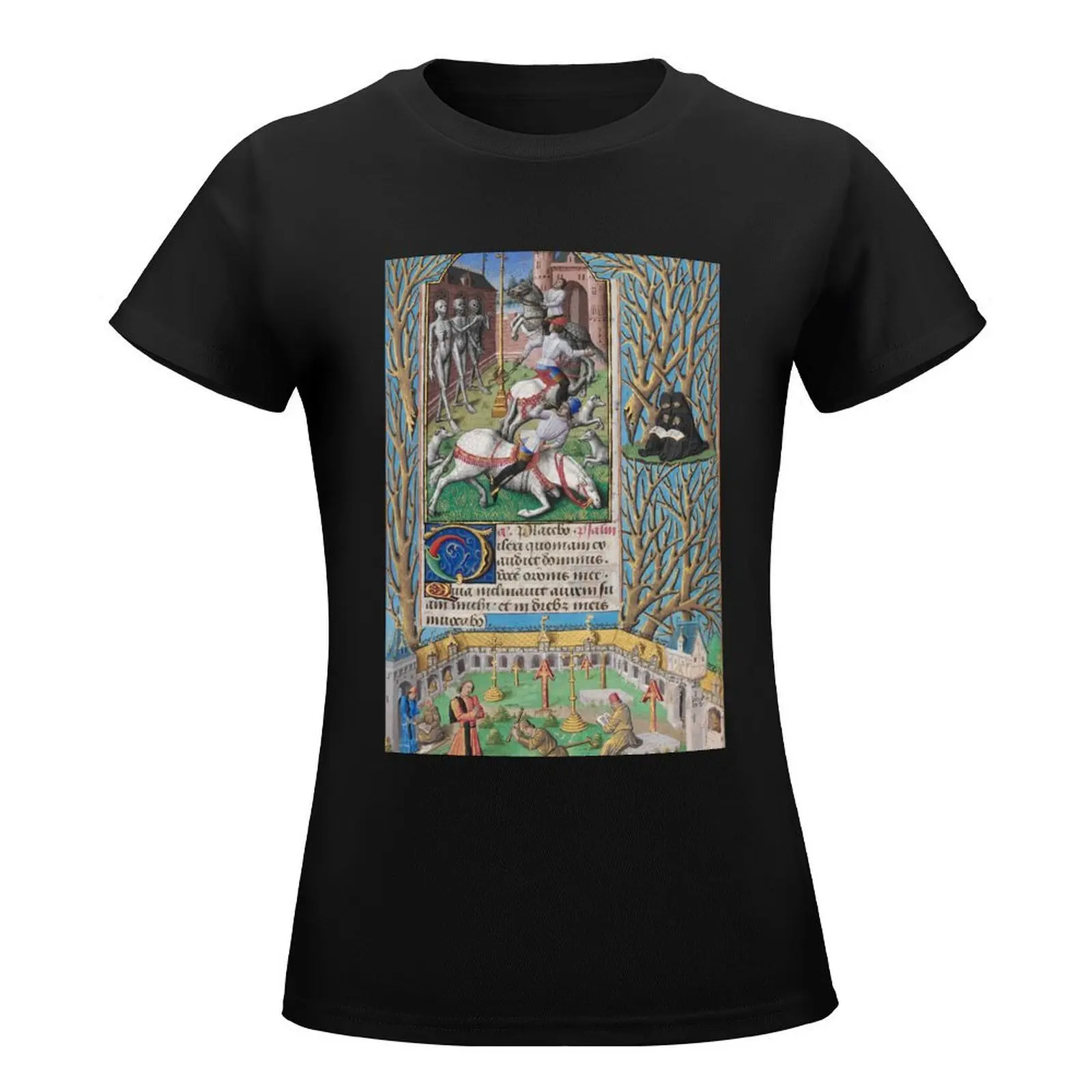 Wharncliffe Hours Three Living - Medieval Manuscript T-Shirt aesthetic clothes lady clothes womans clothing