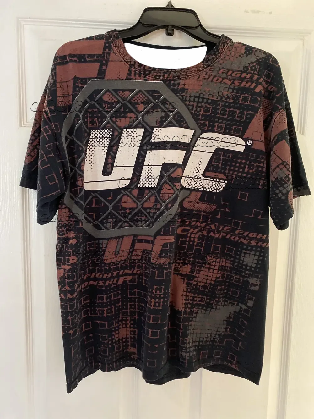 

UFC Summer Fighting Sanda Short Sleeved T-shirt Men's Classic Logo Printed Breathable Quick Drying Sports Training Top
