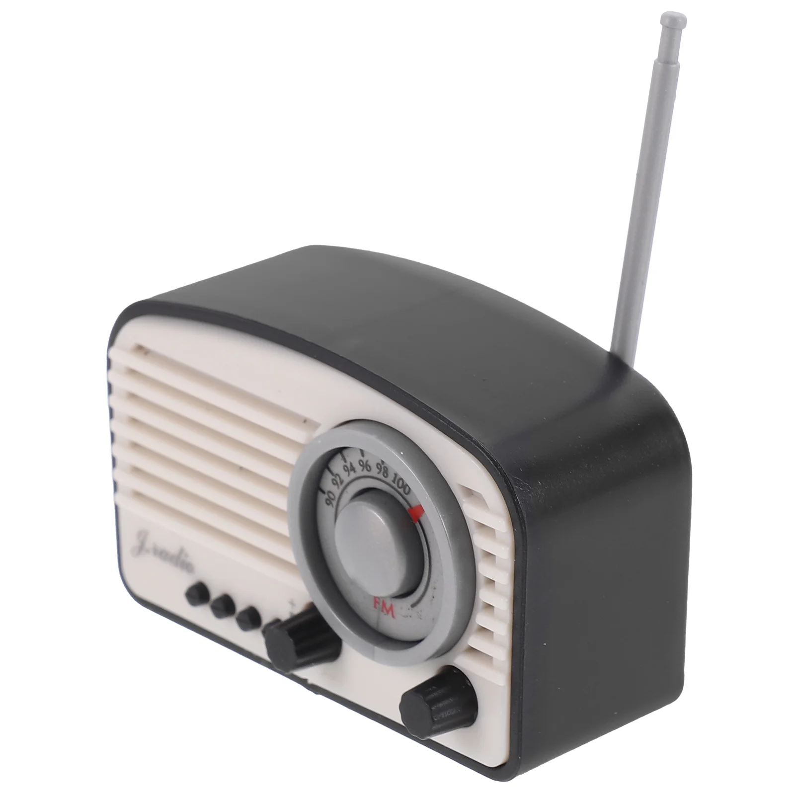 

Dollhouse Mini Retro Radio Simulation Model (Black) 1pc Miniature for Desktop Statue