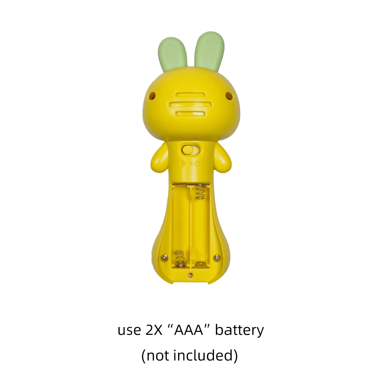 Cartoon music bell toy, rabbit sand hammer, multi-functional soothing sound and light toy