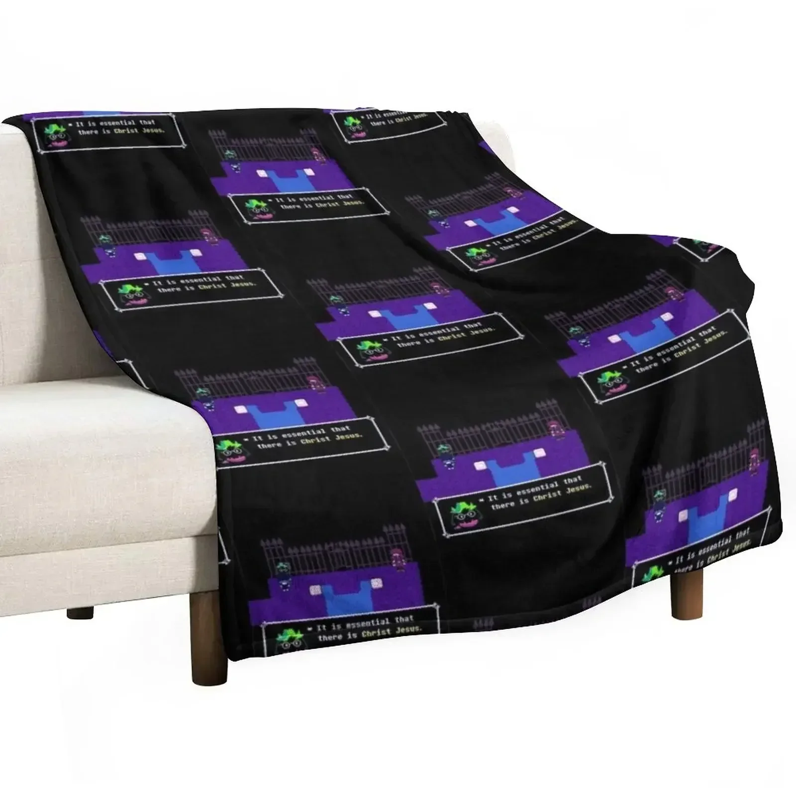 Deltarune Dialogues Throw Blanket Camping Shaggy Giant Sofa Blankets