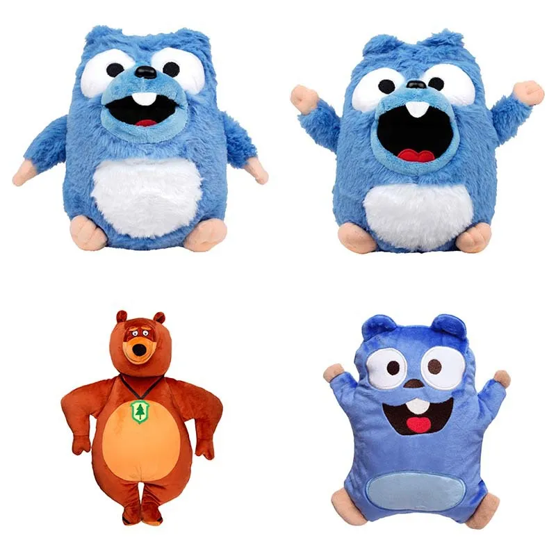 

New Anime Grizzy The Lemmings Plush Dolls Toy 20-28CM Birthday Gifts Cartoon Grizzly Lemmings Peripheral Stuffed Doll For Kid