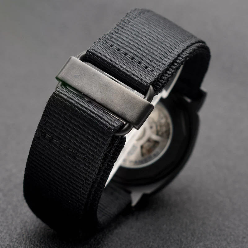 Tkane nylonowy pasek do zegarka do Breitling Panerai dzwonek Ross męski pasek do zegarka bransoletka 22mm 24mm rozszerzona wersja uniwersalna