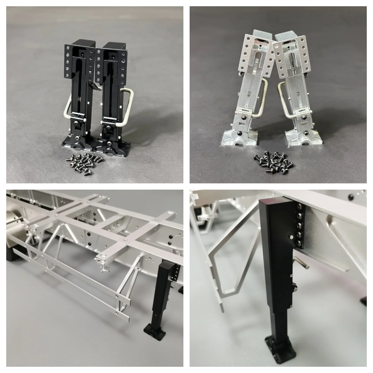 Trailer Support Bracket Leg for Tamiya 1:14 RC Truck Sca 770s Benz 3363 VOLVO FH16 MAN Upgrade Parts