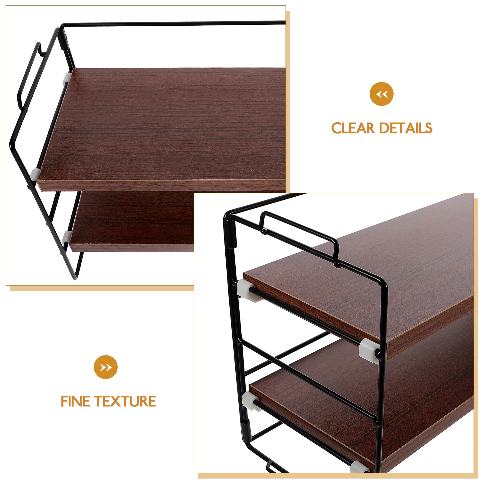 

Desktop Rack Lipstick Organizer Storage Bathroom Counter Wood Countertop Skincare Shelf