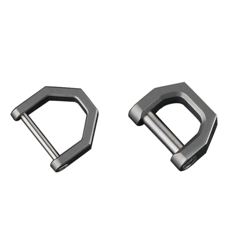 Metal D-Shaped Buckle D Rings Belt Buckles Hoop for Titanium Alloy Horseshoes Buckle for DIY Strap Webbing Craft Smooth