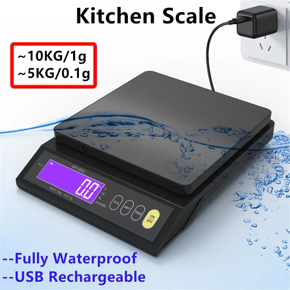 Electronic Kitchen Scale 10KG/1g 5KG/0.01g Household Digital Food Scale Measuring Weighing Balance Tools with Counting Function