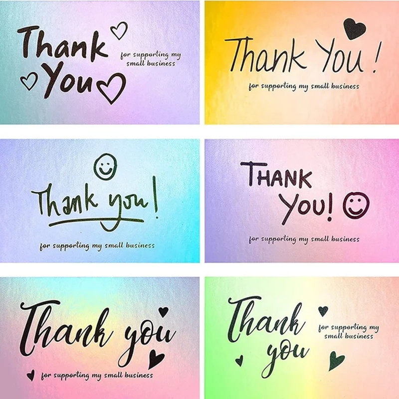 

Multiple Styles Laser Thank You Cards for Supporting My Small Business Order Shopping Purchase Thanks Greeting Card 50pcs 5*9cm