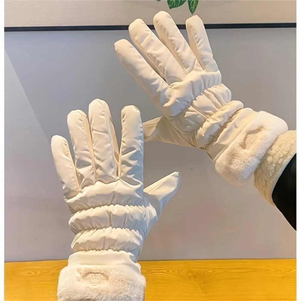 

2 шт./компл. женские зимние теплые лыжные перчатки | Необходимо для снежного активного отдыха, совместимых с сенсорным экраном, ветрозащитных и водонепроницаемых