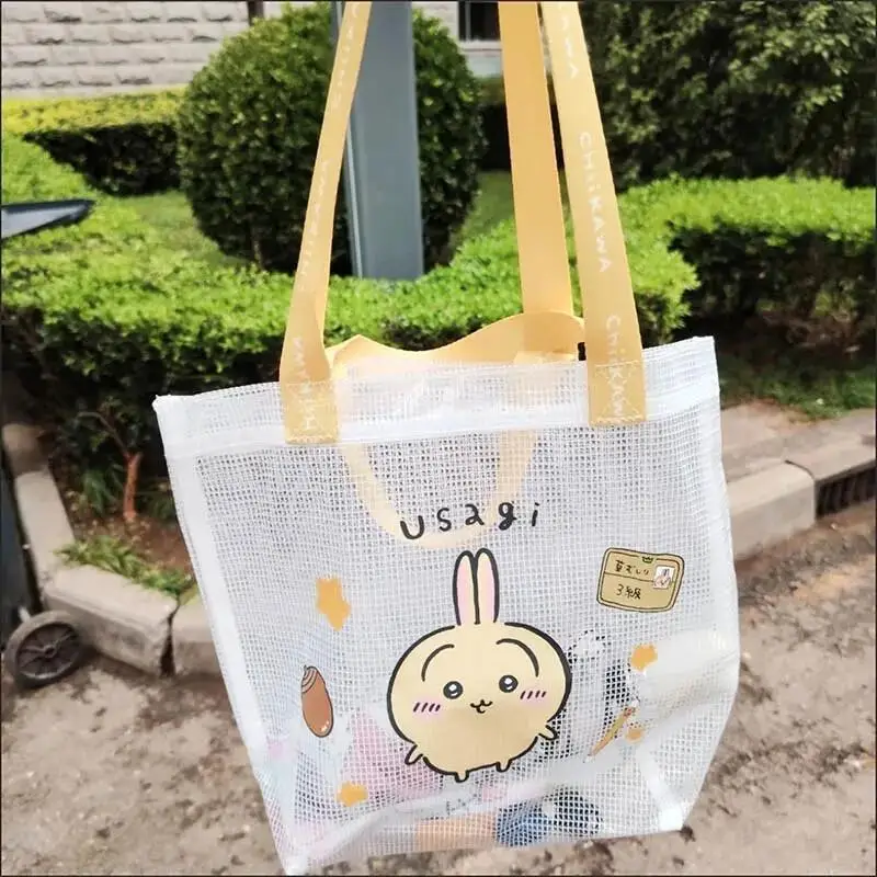 Chiikawa,Hachiware portabl   In Stock PVC Shopping Bag, Waterproof  Durable  Kawaii Gift for girl bestie