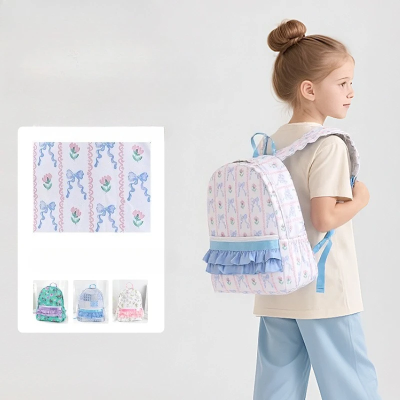 

Floral Print Backpack, Japanese and Korean Style Schoolbag, Large-capacity Backpack for Girls, Uniquely Designed Backpack