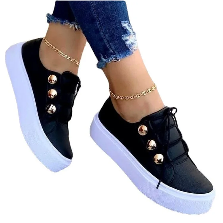 Nuove scarpe Casual da donna Sneakers bianche da donna 2024 moda primavera estate Sneakers in tela per scarpe vulcanizzate con piattaforma da donna