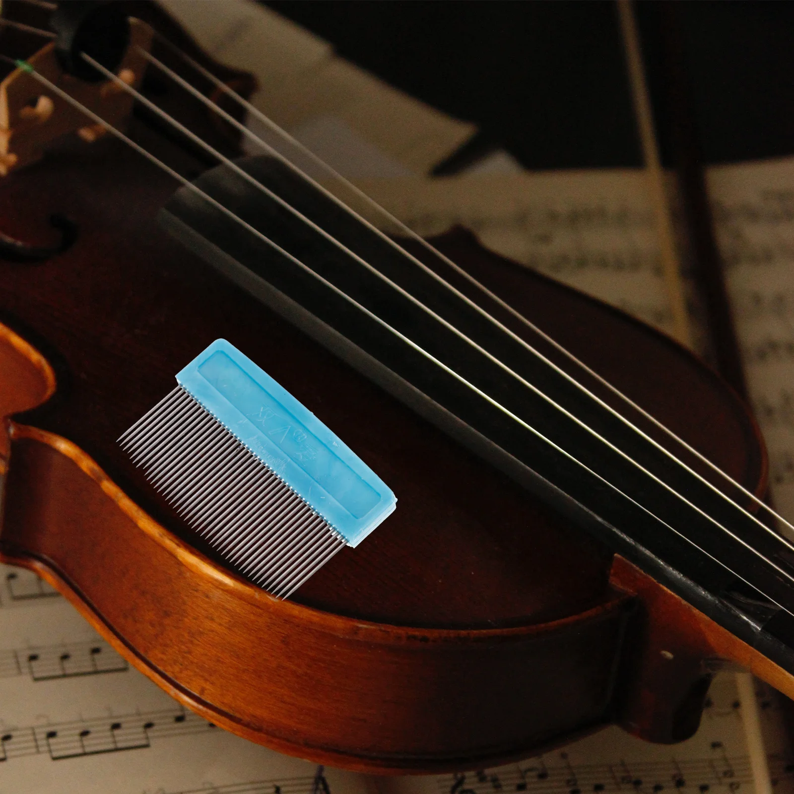 

2Pcs Metal Violin Bow Comb Fine Craftsmanship Smooth Grooming Effect for Horsehair Maintenance on Violin Erhu Reliable Luthier