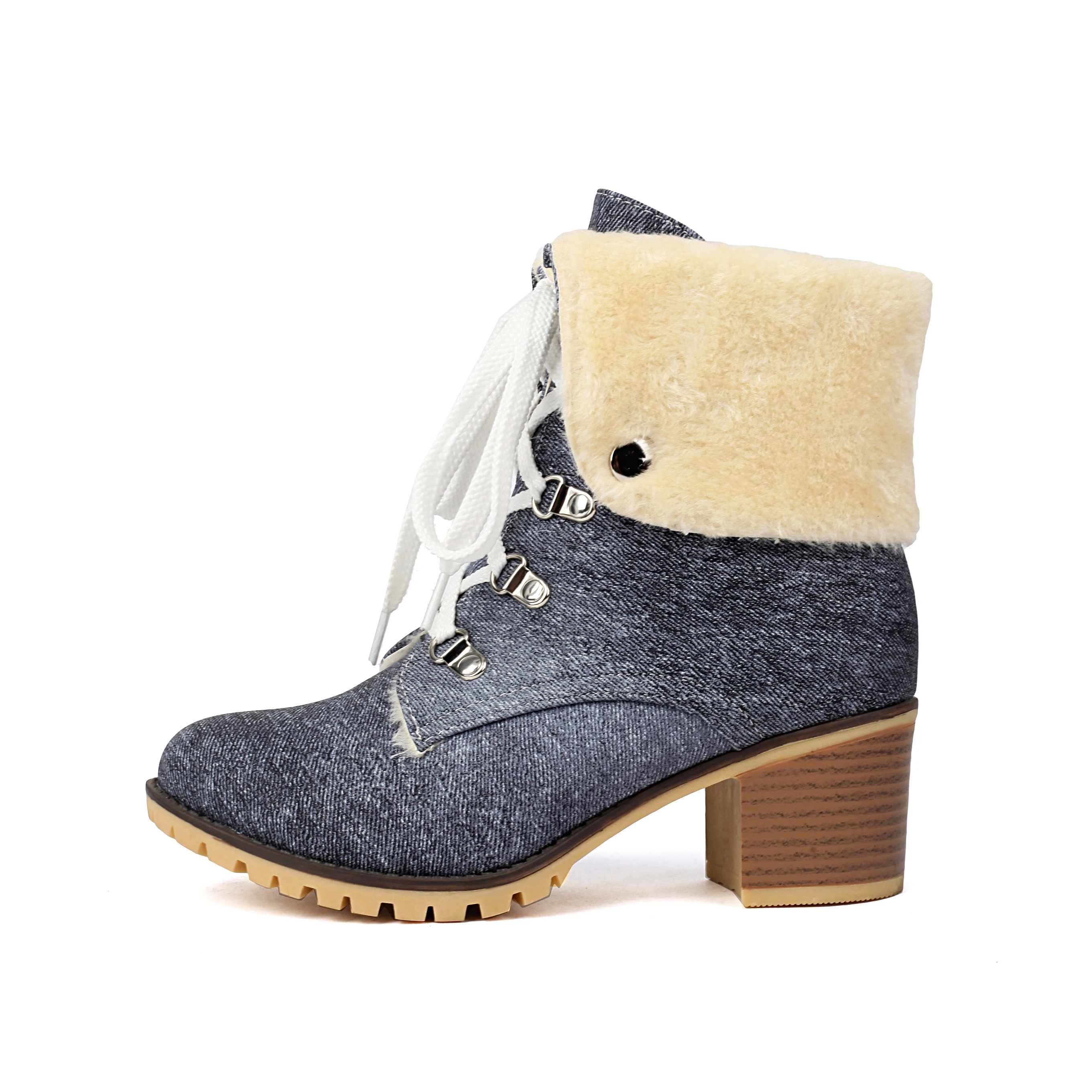 Fall/Winter 2026 New Leisure Daily Women's Snow Boots with Round Head and Thick Heels Chelsea Boots Size 34-43