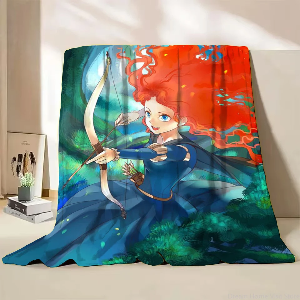 

Disney Brave Merida Flannel Fluffy Blanket for Home Bedroom Bed Sofa Office Children's Cover Adult Soft Blanket Kids Cute Gifts