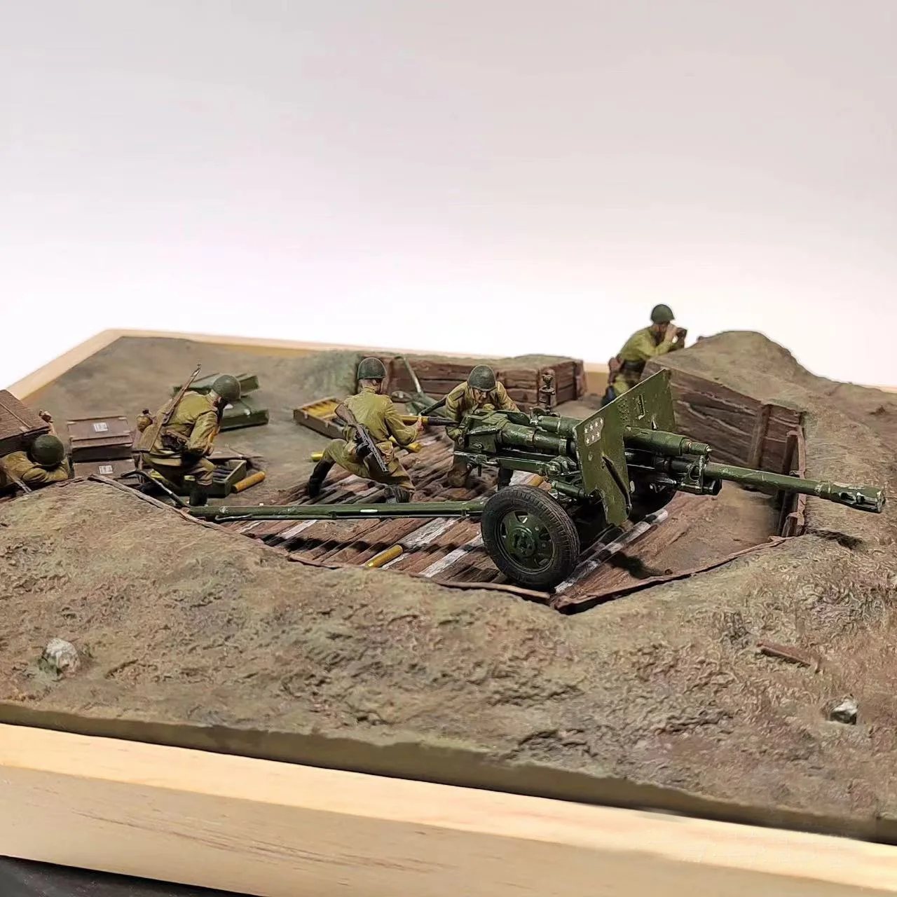 

1/35, Soviet artillery position scene model, model OEM finished product, out-of-print plates.