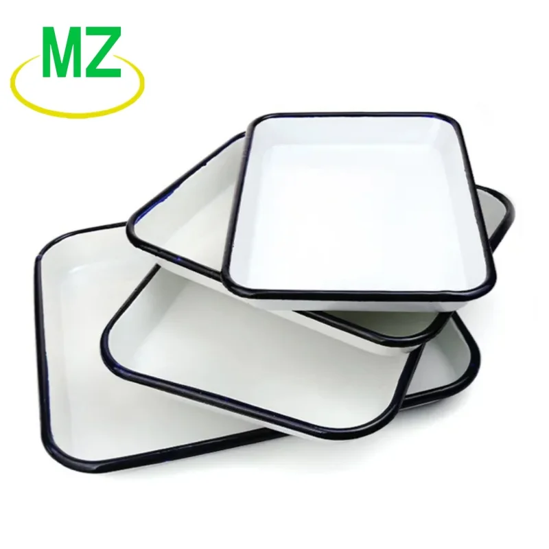 

Enamel Square White Palette Chemical Porcelain Plate 30x40 Rectangular Disinfection Plate Chemistry Laboratory Tray